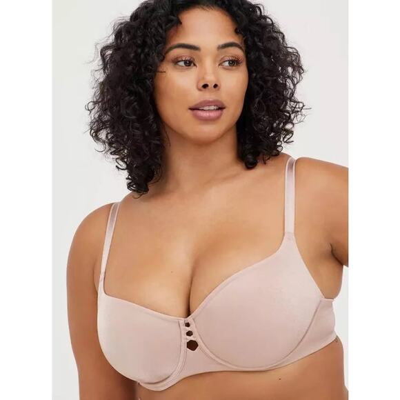 NWOT Torrid Curve Unlined Demi Glossy Mesh Ballet Back Bra - Picture 1 of 8